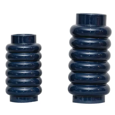 FLORERO RESINA AZUL SET