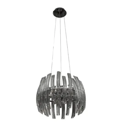 LAMPARA COLGANTE ICE CROWN CHROME G9X6W C/ BOMB