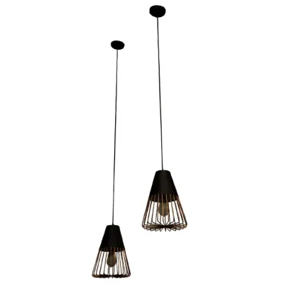 LAMPARA COLGANTE MTL CPR  W BULB 78L CADA UNA