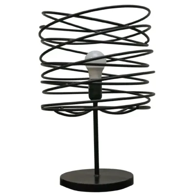 Lampara de mesa alambre de metal