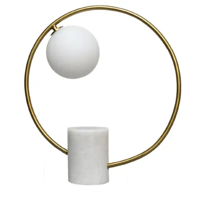 Lampara De Mesa Circulo Bronce