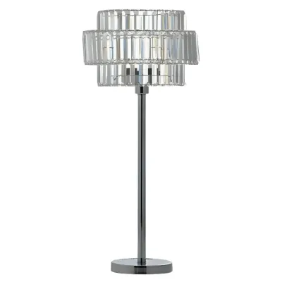 LAMPARA DE MESA MARMOL CUADRADO CHROMADO