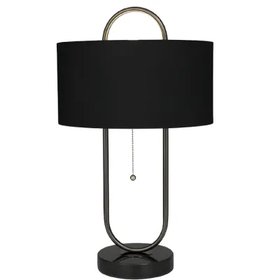 LAMPARA DE MESA MARMOL NEGRO