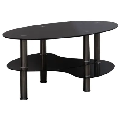 MESA CENTRAL GUADI METAL VIDRIO OSCURO (SET DE 3) (2 BULTOS)