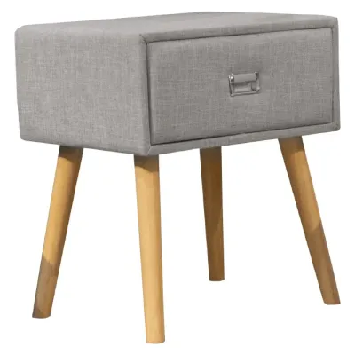 MESA DE NOCHE VERON TAPIZADO 1 GAVETA