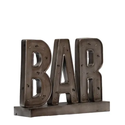 METAL LETRA BAR CON LED