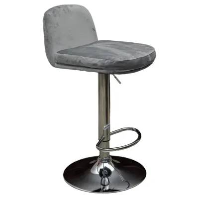 SILLA BAR RIO CROMO TELA COLOR LIGHT GREY (GRIS)