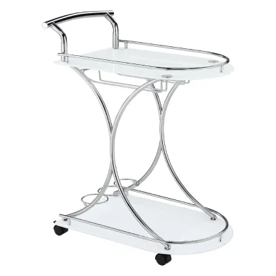 Bar Carrito Xo Metal Vidrio Blanco