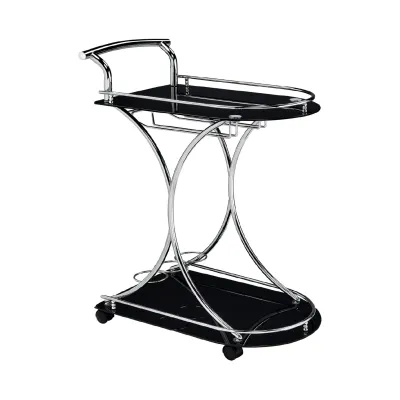 Bar Carrito Xo Metal Vidrio Negro