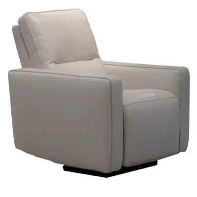 SILLON RECLINABLE ISOLA ELECT. CUERO/PVC LIGHT GREY