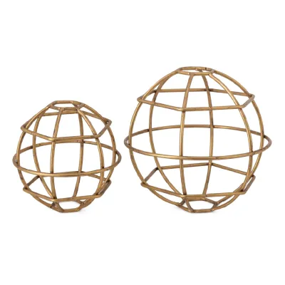 ADORNO METAL BOLA LOXLEY BRONCE 