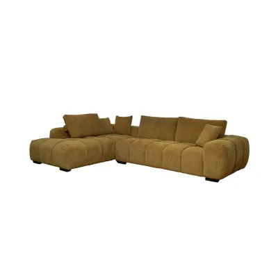 SOFA SECCIONAL TUFTY II FACING IZQ. TELA GOLD (2 bultos)
