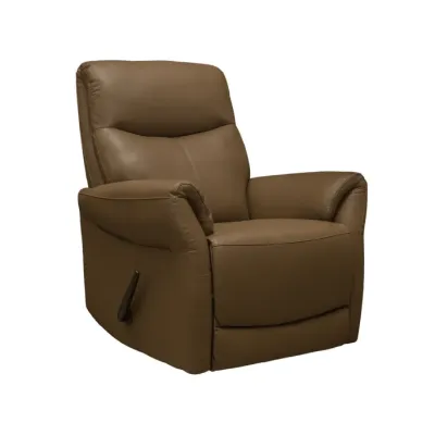 SILLON RECLINABLE ARIA MECEDORA MANUAL CUERO PVC TAUPE (2 BULTOS)