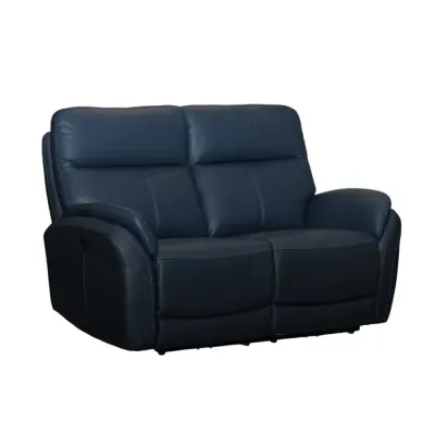 SOFA DOBLE RECLINABLE ALLEGRO CUERO Y PVC ELECTRICO INDIGO (2 BULTOS)