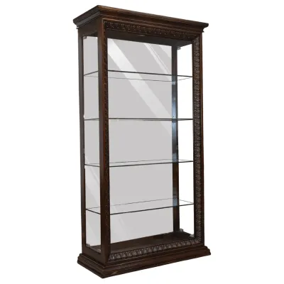 VITRINA CARTAGENA 39"X17"X74" SIDE DOORS BROWN