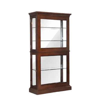 VITRINA LISBOA 39"X15.5"X74" SIDE DOORS BROWN