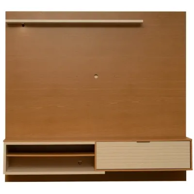 ESTANTE TV PARED TRENTON, 75", LUZ, 183*170*33CM PERLA (2 BULTOS)