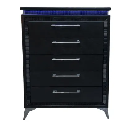 ROPERO ELIZABETH CON LUZ LED Y 5 GAVETAS