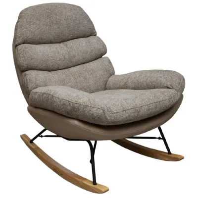 SILLON MECEDORA FIBIO TELA BEIGE / CAFE