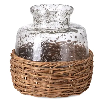 Botella Vidrio Con Bambu Rikard