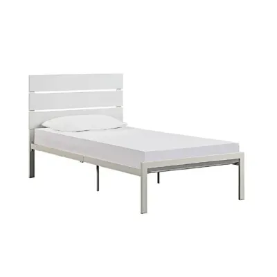 CAMA INDIVIDUAL ALBINE METALICO BLANCO