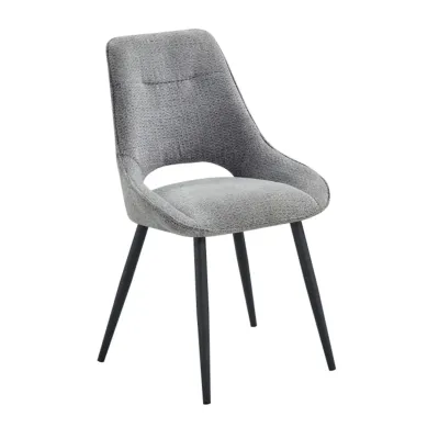 Silla Lateral Thea Metalica Velet Gris