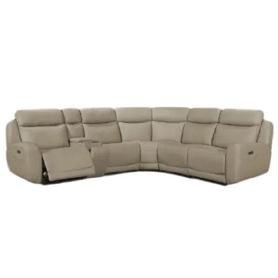 SOFA SECCIONAL RECLI. LARY TELA RESPIRABLE LIGHT GREY (6 BULTOS)
