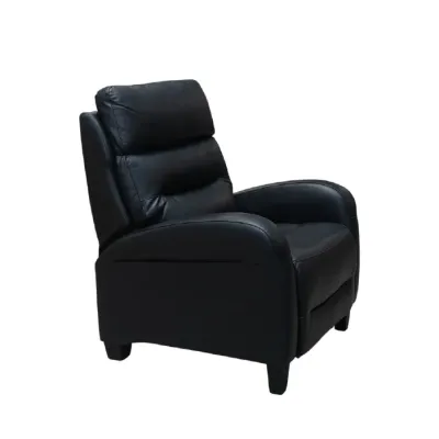 SILLON RECLINABLE GLAM CUERO PVC BLACK (2 BULTOS)