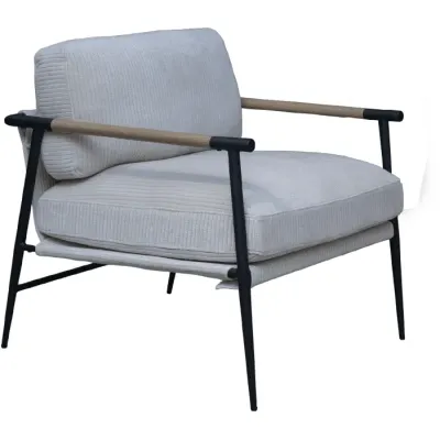 SILLON SASSO NEGRO Y TELA BEIGE CORDUROY