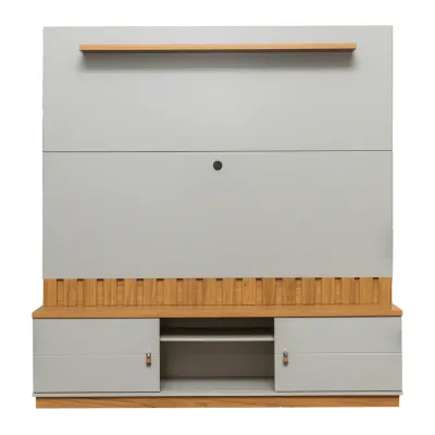 ESTANTE TV FLORIANOPOLIS /PARED, 70" 175*183.5*33.5CM GRIS/ALMOND (2 BULTOS)