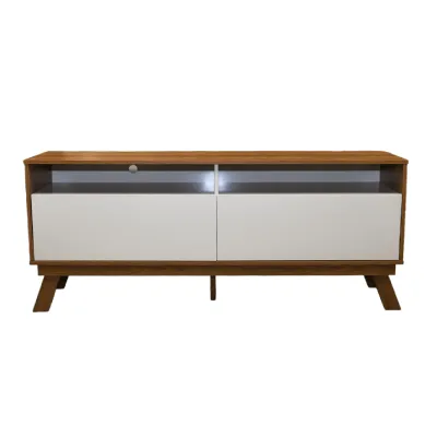 ESTANTE TV OLINDA, 65" 160*66*36CM PERLA METALICO