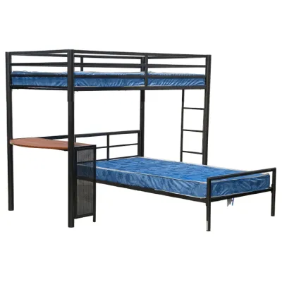 CAMAROTE IND. FISHER  CON ESCRITORIO METAL GRIS