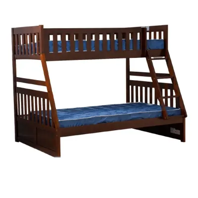 CAMAROTE ROWE IND/FULL MADERA COLOR CAFÉ (3 BULTOS)