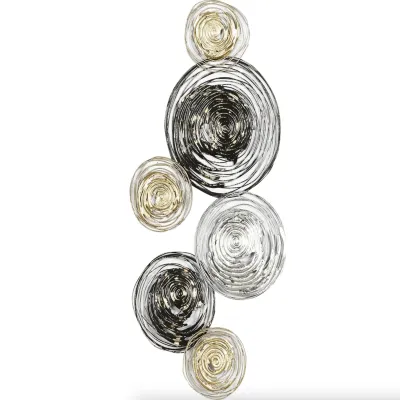 CUADRO METALICO PARED CIRCULOS 