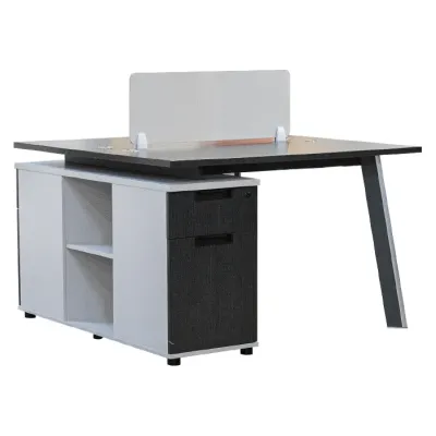 ESCRITORIO TIVOLI P/2 120*60CM NEGRO BLANCO (3 BOXES)