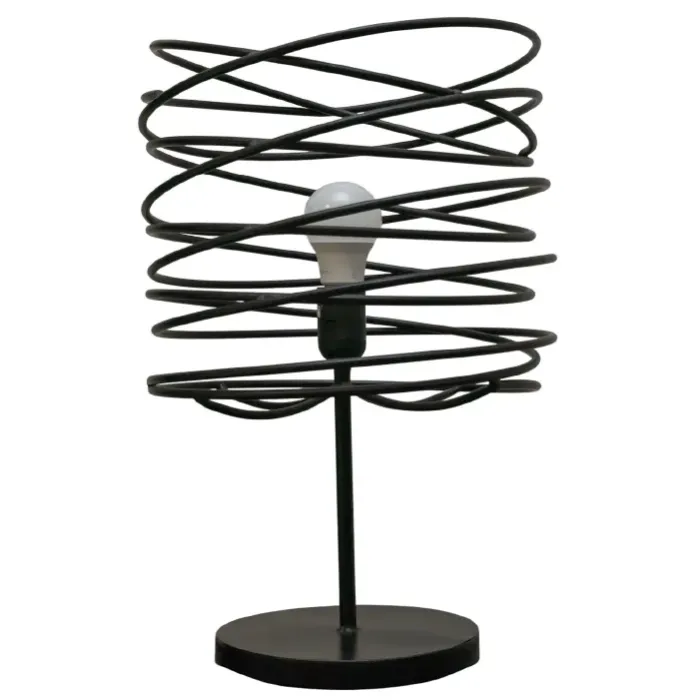 Lampara de mesa alambre de metal