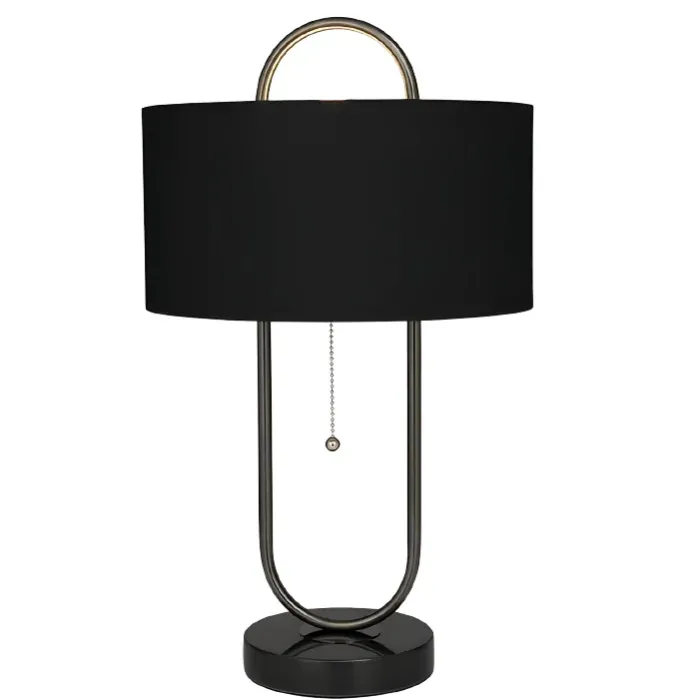 LAMPARA DE MESA MARMOL NEGRO