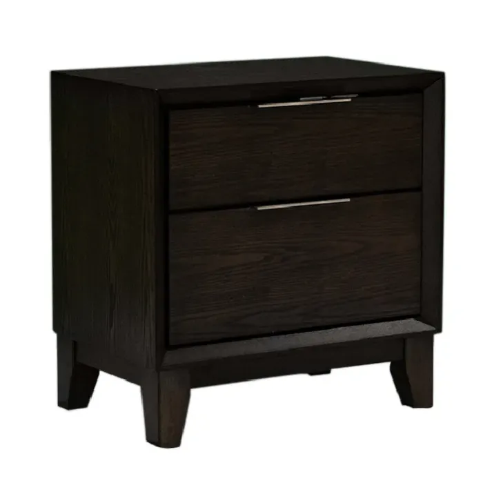 Mesa de noche Hebron Brown Gray
