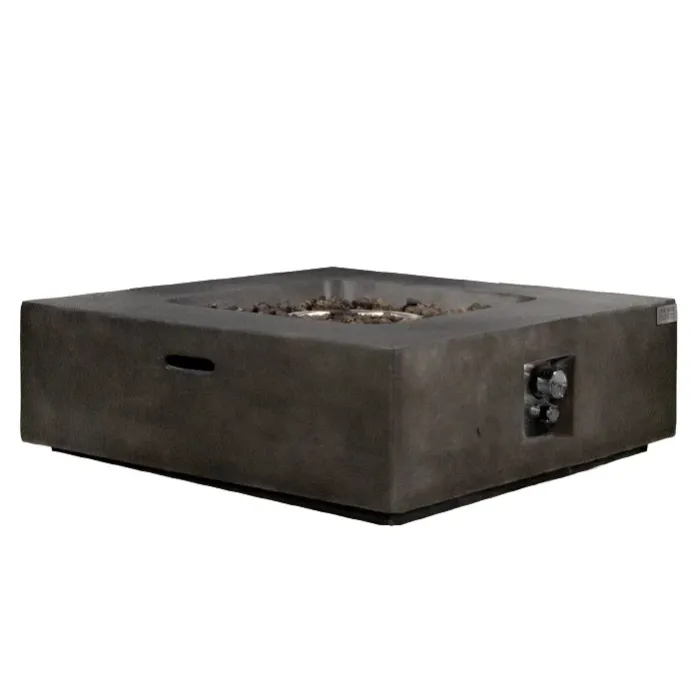 Mesa Fogon Chimenea Concreto Cuadrado