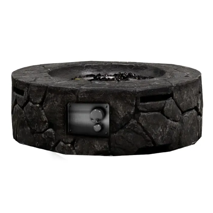 Mesa Fogon Chimenea Concreto Redondo