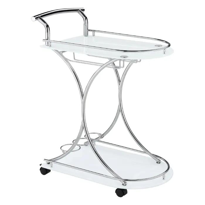 Bar Carrito Xo Metal Vidrio Blanco