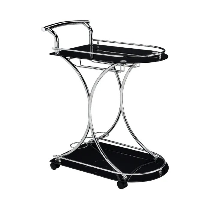 Bar Carrito Xo Metal Vidrio Negro