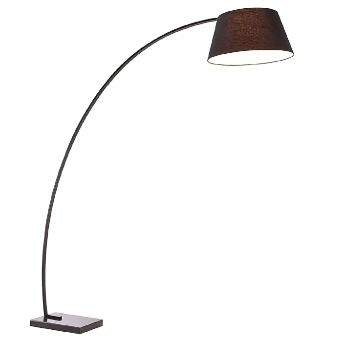 Lampara De Pie Arqueado Marmol Negro