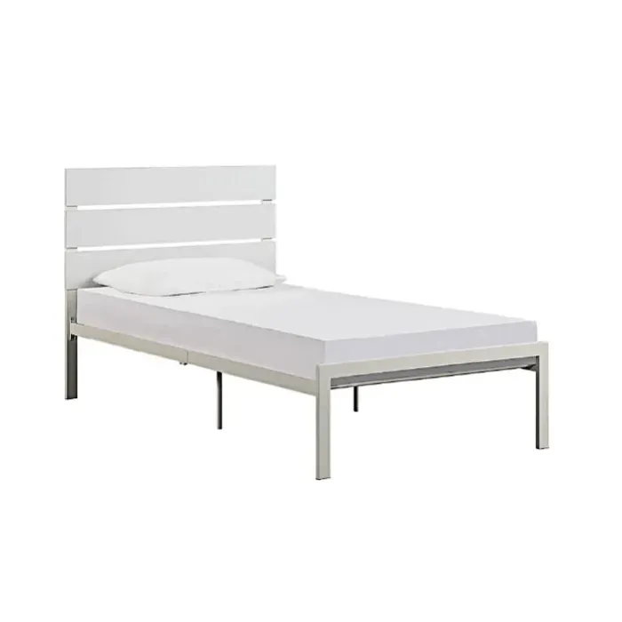 Cama Individual Albine Metalico Blanco