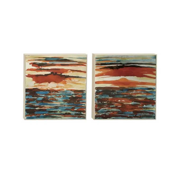 CUADRO ALUMINIO MAR Y CIELO SET DE 2 PIEZAS